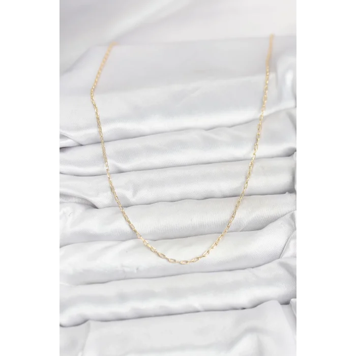BUĞZ CM 14K Gold Renk Ataç Zincir Model 60 cm Kadın Kolye - BUĞZ