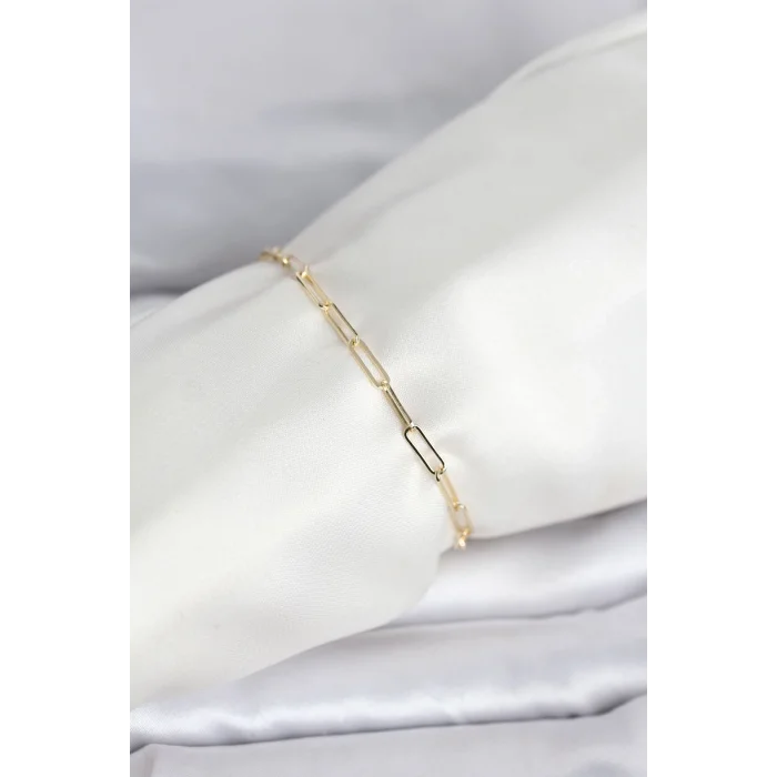 BUĞZ CM 14K Gold Renk Ataç Zincir Model Kadın Bileklik