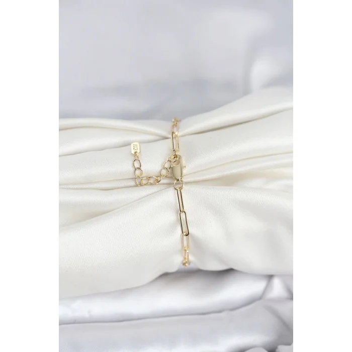 BUĞZ CM 14K Gold Renk Ataç Zincir Model Kadın Bileklik