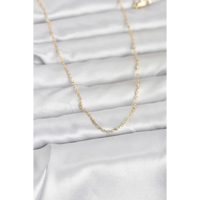 BUĞZ CM 14K Gold Renk Burgu Model 60 cm Kadın Kolye