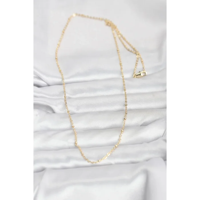 BUĞZ CM 14K Gold Renk Burgu Model 60 cm Kadın Kolye