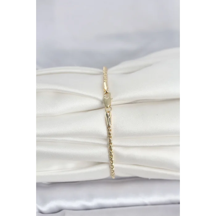 BUĞZ CM 14K Gold Renk Burgulu Zincir Model Kadın Bileklik