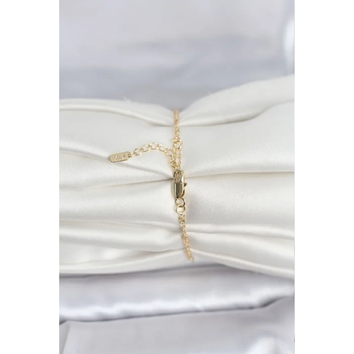 BUĞZ CM 14K Gold Renk Ezme Burgu Zincir Model Kadın Bileklik