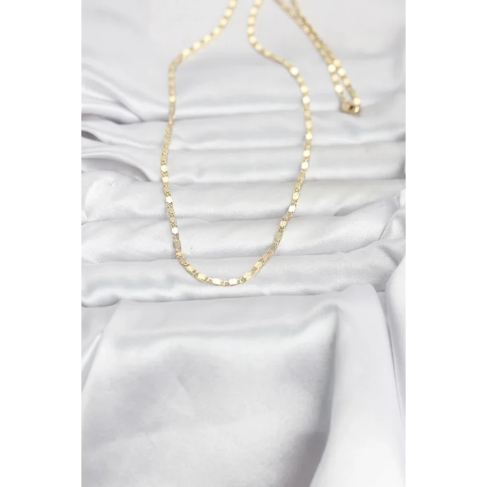 BUĞZ CM 14K Gold Renk Ezme Zincir 60 cm Kadın Kolye - BUĞZ
