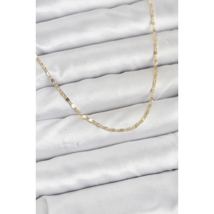 BUĞZ CM 14K Gold Renk Ezme Zincir Model 60 cm Kadın Kolye