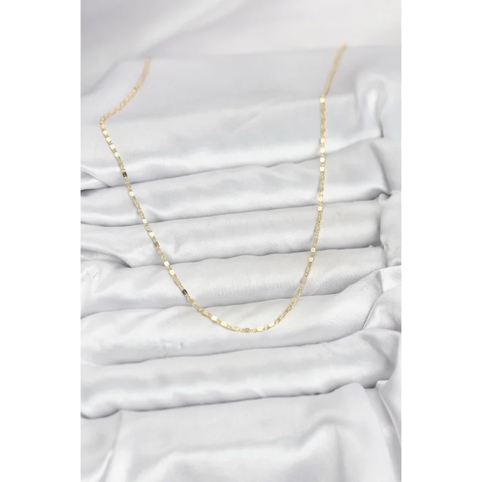 BUĞZ CM 14K Gold Renk Ezme Zincir Model 60 cm Kadın Kolye - BUĞZ