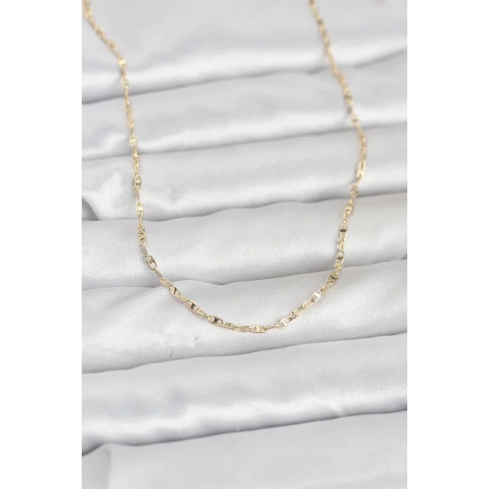 BUĞZ CM 14K Gold Renk Gemici Zincir Model 60 cm Kadın Kolye