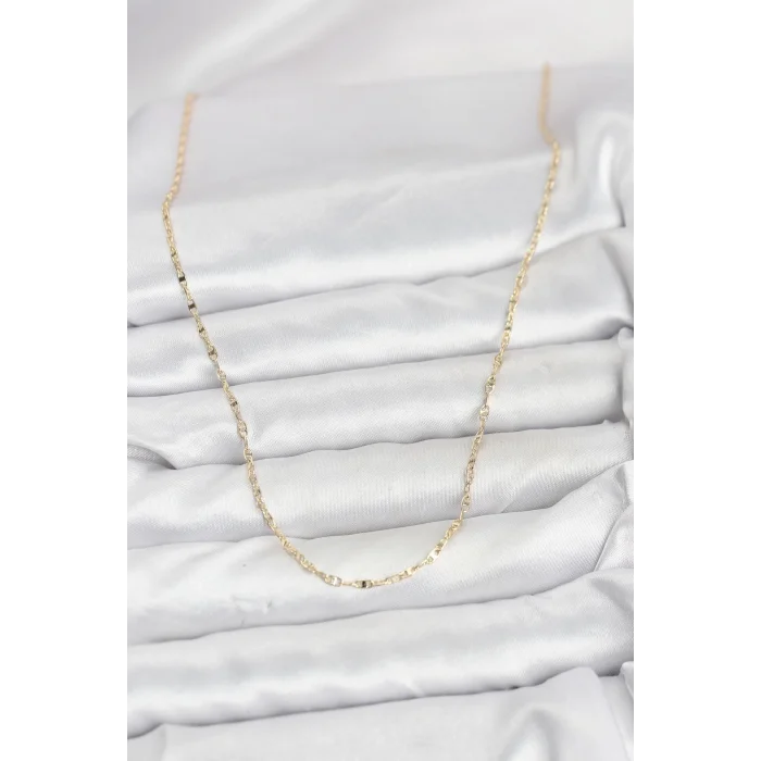 BUĞZ CM 14K Gold Renk Gemici Zincir Model 60 cm Kadın Kolye