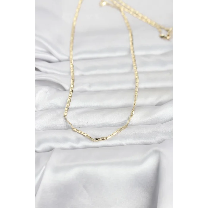 BUĞZ CM 14K Gold Renk Gemici Zincir Model 60 cm Kadın Kolye - BUĞZ