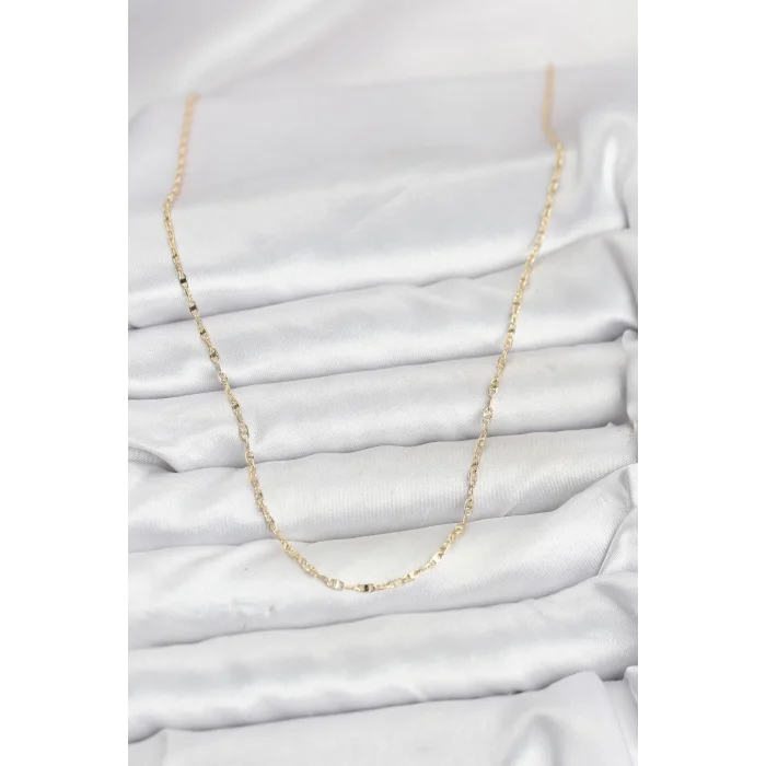 BUĞZ CM 14K Gold Renk Gemici Zincir Model 60 cm Kadın Kolye - BUĞZ