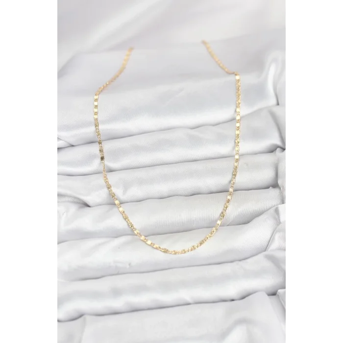 BUĞZ CM 14K Gold Renk Lazer İnce Zincirli Kadın Kolye