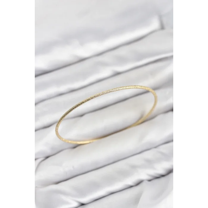 BUĞZ CM Gold Renk Simli Model 65 mm Bilezik