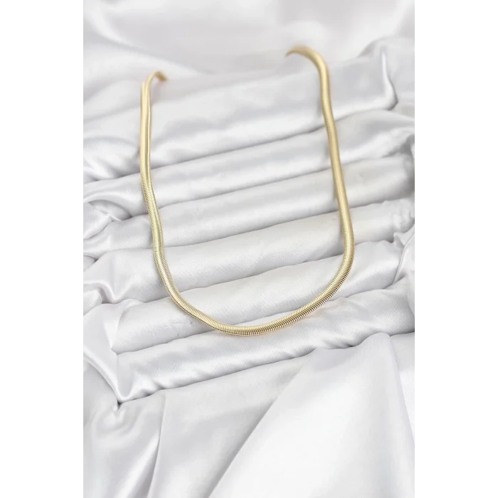 BUĞZ CM Yassı Yılan Zincir Model 60 cm Kadın Kolye