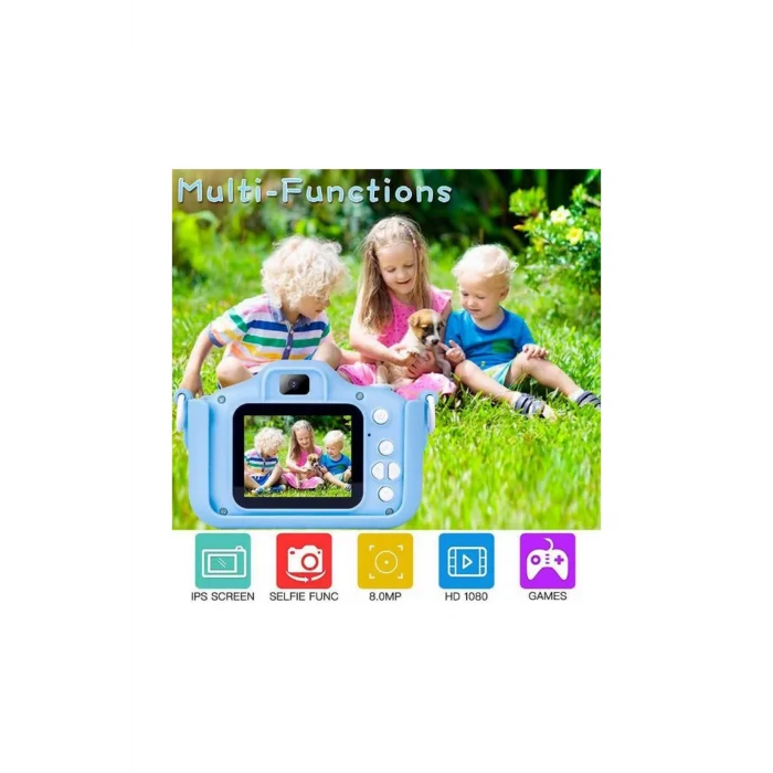 BUĞZ Çocuk Dijital Fotoğraf Makinası 20 Mp Video Kaydedici 2.0 İnç Çift Kameralı - Lisinya