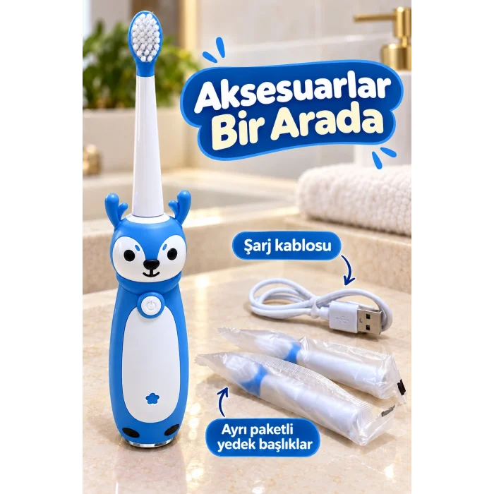 BUĞZ Çocuk Elektrikli Diş Fırçası Mavi - BUĞZ