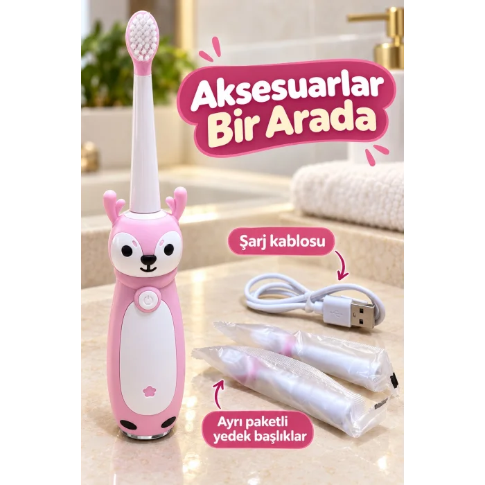 BUĞZ Çocuk Elektrikli Diş Fırçası Pembe - BUĞZ
