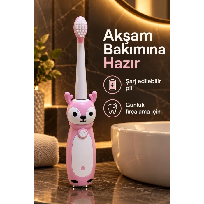 BUĞZ Çocuk Elektrikli Diş Fırçası Pembe - BUĞZ