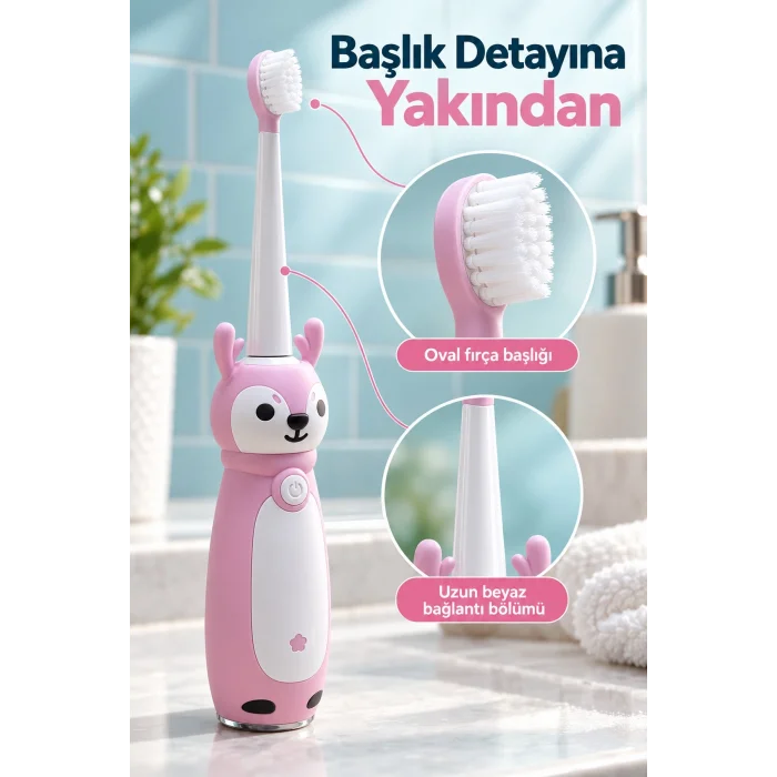 BUĞZ Çocuk Elektrikli Diş Fırçası Pembe - BUĞZ