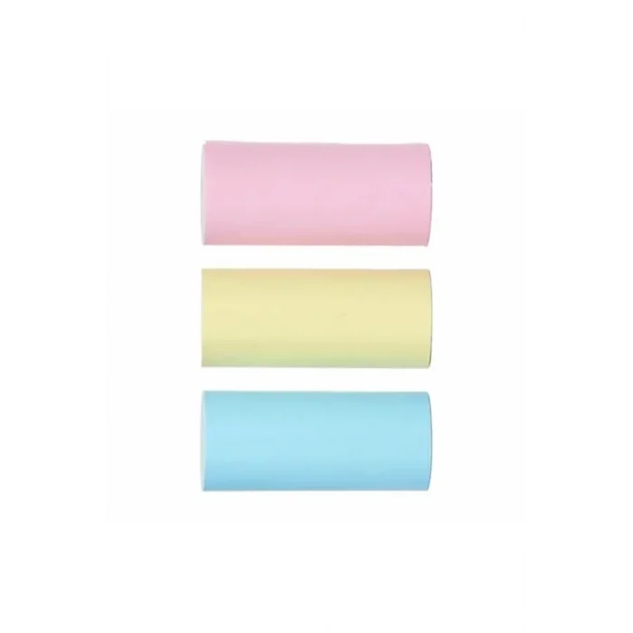 BUĞZ Çocuk Fotoğraf Makinesi Yedek Termal Baskı Kağıdı Renkli (3 Lü Rulo) – 57x25mm