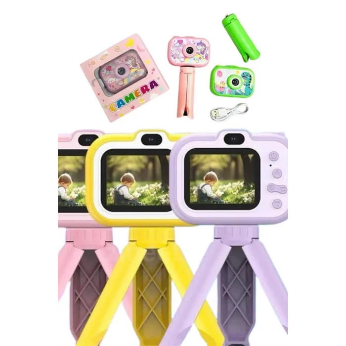 BUĞZ Çocuk Için Eğitici Video Kamera Ayaklı Mini Fotoğraf Makinesi - BUĞZ
