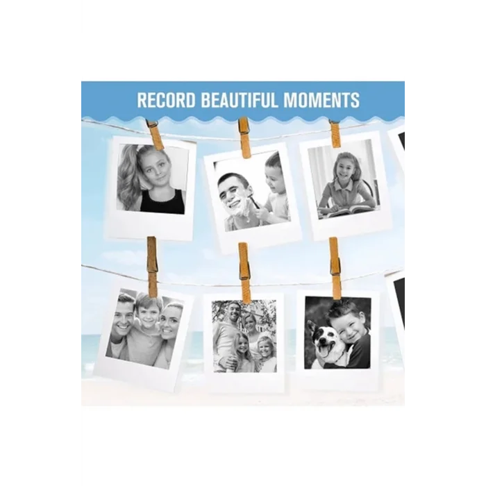 BUĞZ Çocuk Kamera Baskı Kağıdı, 5’li Rulo 57x25mm Çekirdekli Fotoğraf Baskı Termal Kağıt Rulo