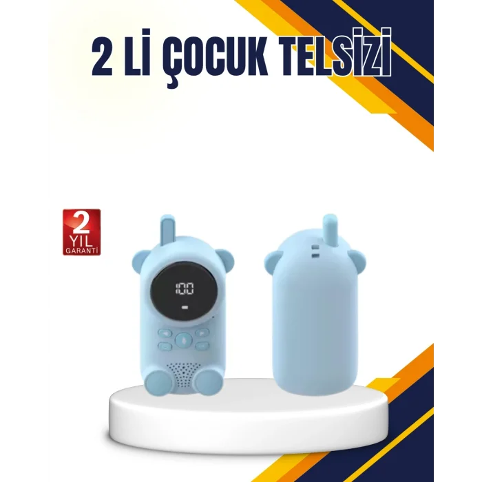 BUĞZ Çocuk ve Bebek Telsizi – 22 Kanal, VOX Modu, USB Şarjlı, Renkli Ekran