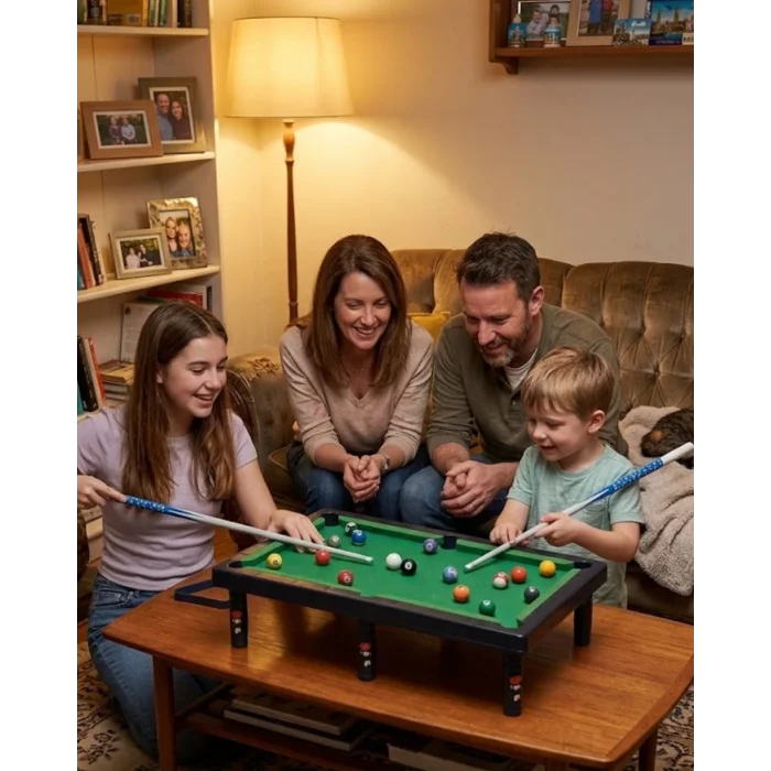BUĞZ Çocuklar İçin Bilardo Seti Masaüstü Snooker ve Pool Oyuncak