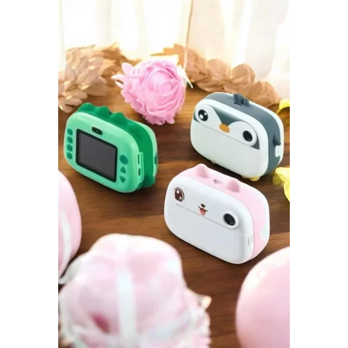  Çocuklar İçin Özel Fotoğraf Makinesi Printer Kamera Taşınabilir HD