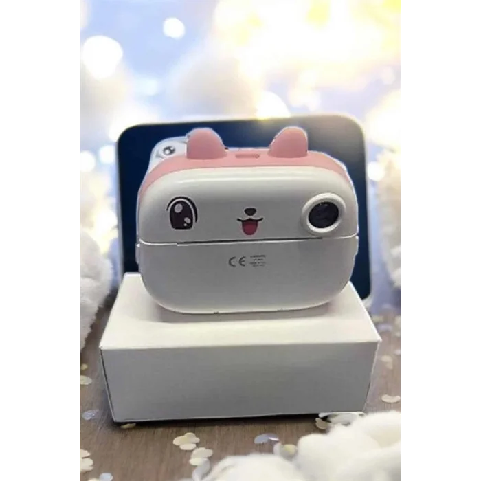 BUĞZ Çocuklar İçin Özel Fotoğraf Makinesi Printer Kamera Taşınabilir HD