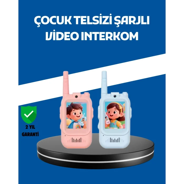 BUĞZ Çocuklar İçin Video Görüşmeli Walkie Talkie Uzun Mesafe İletişim