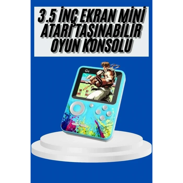 BUĞZ Çocuklara Özel 4K HD Retro Oyun Konsol El Atari Taşınabilir 500 Oyunlu