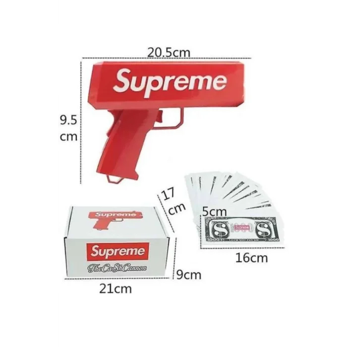  Çocuklara Özel Eğlenceli Para Saçma Makinası Parti Oyuncağı Kırmızı