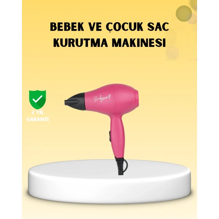 BUĞZ Çocuklara Özel Mini Fön Makinesi – 500/1000W Güç – Düşük Gürültü