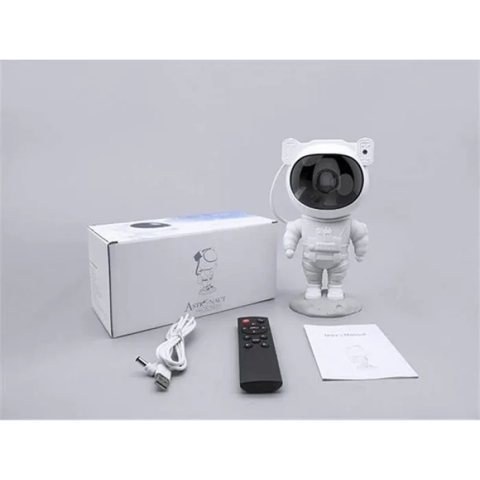  Çocuklara Özel Projeksiyon Astronot Lamba Speaker Sevimli