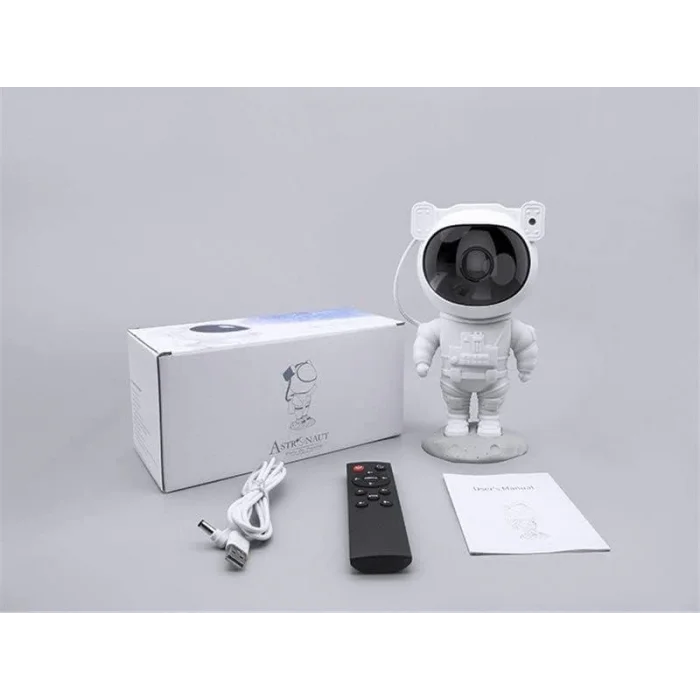  Çocuklara Özel Projeksiyon Astronot Lamba Speaker Sevimli