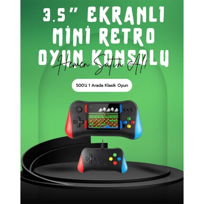  Çocukluğunuzun Oyunları Tek Cihazda – 500 Oyunlu El Konsolu