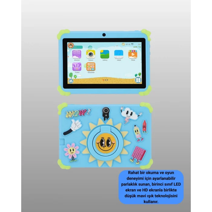 BUĞZ Çok Amaçlı 7 İnç Tablet Video Oyun ve Eğitim İçin İdeal - Lisinya