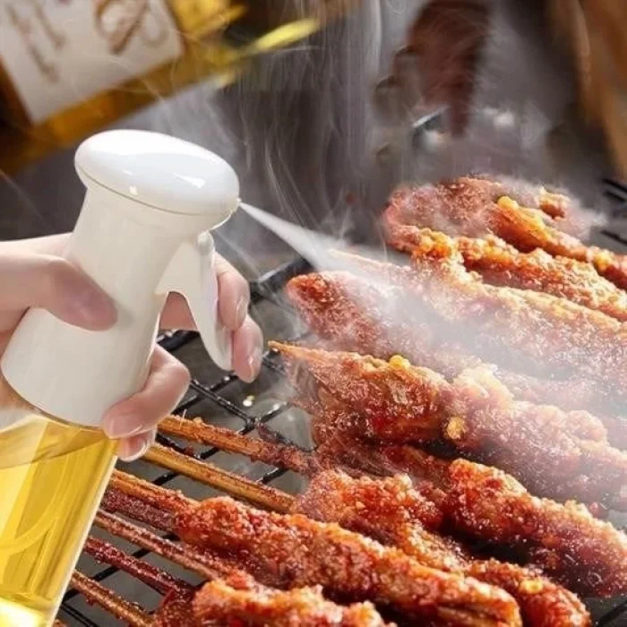  Çok Amaçlı Cam Şişe Püskürtmeli Dağıtıcı Yağdanlık Limonluk Sirke Sosluk Spreyi Beyaz