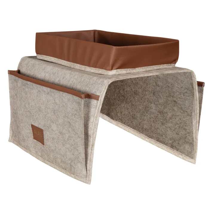 BUĞZ Çok Amaçlı Deri Şeritli Cepli Koltuk Kenarı Düzenleyici 03938 ( BUĞZ )