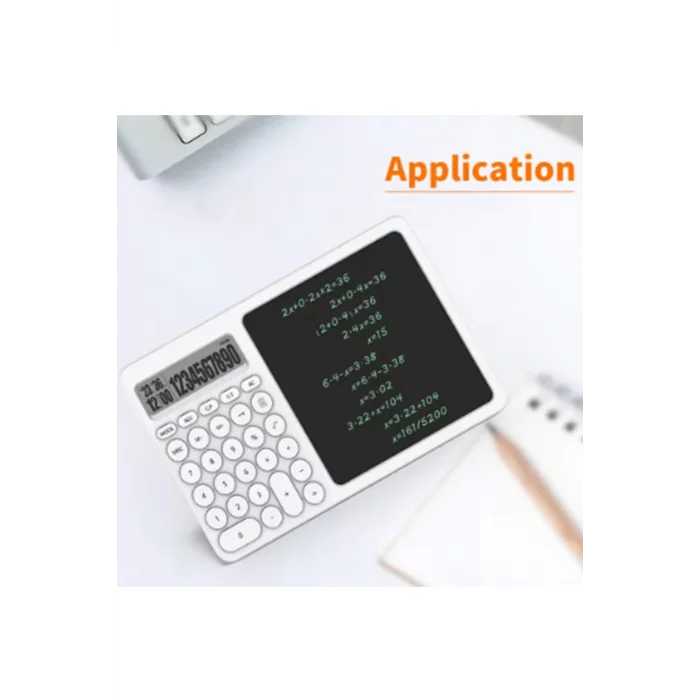 BUĞZ Çok Amaçlı Digital Hesap Makinesi Lcd Ekran Yazma Tableti Ofis Okul İçin Silinebilir El Yazısı Not Defteri