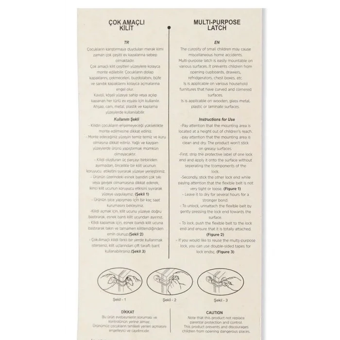 BUĞZ Çok Amaçlı Koruma Kilidi - 4 Adet