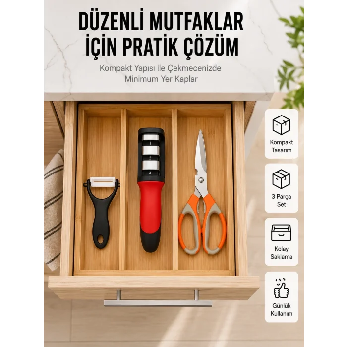 BUĞZ Çok Amaçlı Mutfak Makas Seti – Paslanmaz Çelik ve Ergonomik Tasarım Yeni Nesil