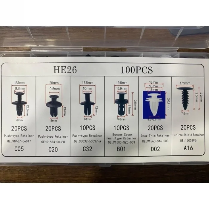 BUĞZ Çok Amaçlı Plastik Bağlantı Klipsi Seti 100 Parça