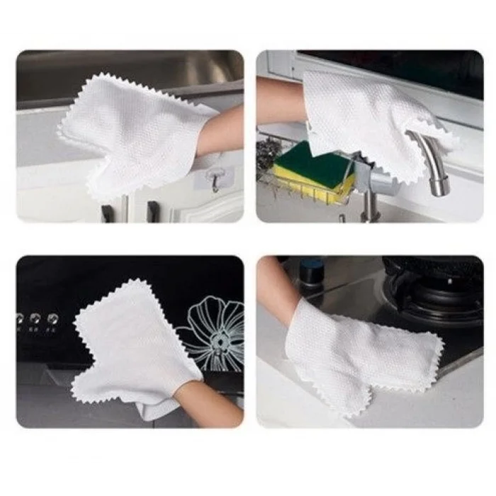  Çok Amaçlı Temizlik Eldiveni Toz Alma Bezi 10 Adet