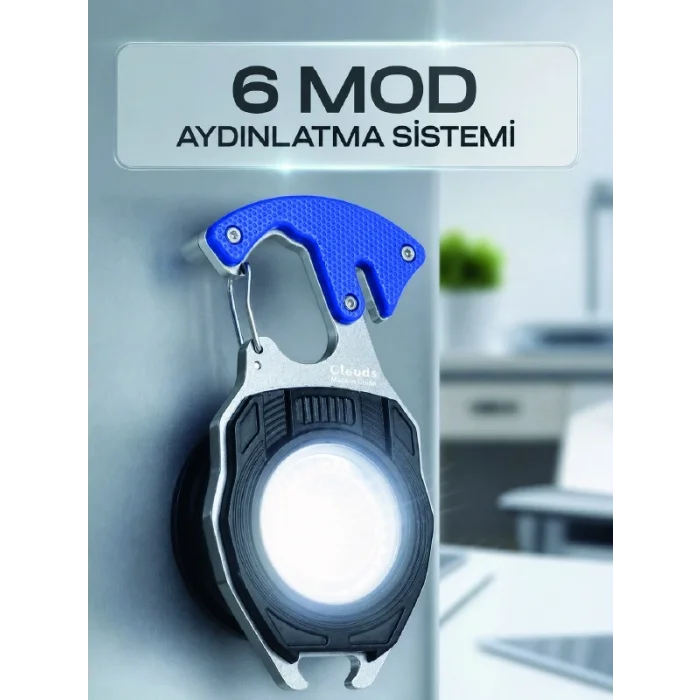 BUĞZ Çok Fonksiyonlu Acil Durum El Feneri Elektronik Çakmak Tornavida ve Düdük Özellikli
