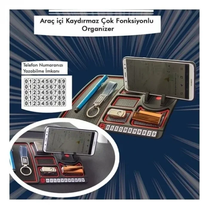 BUĞZ Çok Fonksiyonlu Araç İçi Telefon Tutucu