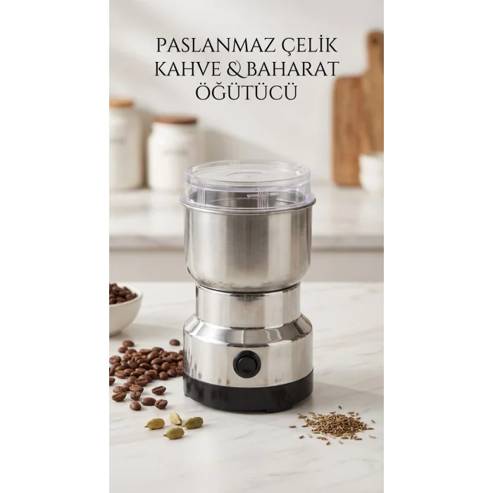 BUĞZ Çok Fonksiyonlu Elektrikli Kahve ve Baharat Öğütücü, Mutfak Kullanımı İçin