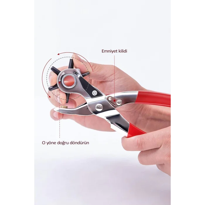  Çok Fonksiyonlu Kemer Delme Pensesi Deri Saat Kayışı Kemer Için Kullanışlı Delik Açma Aracı