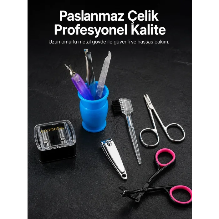 BUĞZ Çok Fonksiyonlu Kişisel Bakım Seti Manikür Pedikür ve Kaş Bakım Aletleri