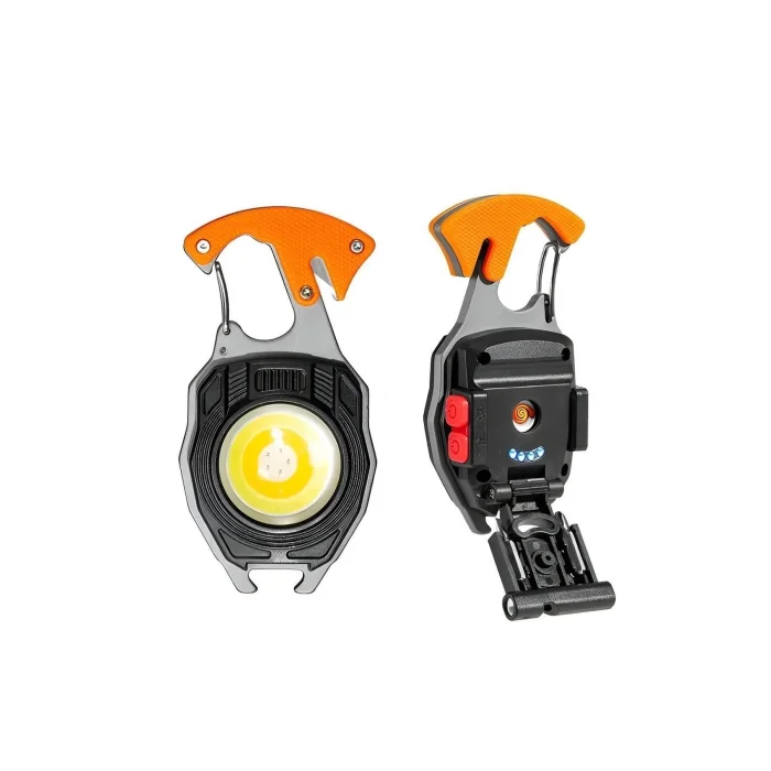 Çok Fonksiyonlu Mini Led Lamba Anahtarlık Ve Çakmak Usb Şarjlı Kamp İçin Taşınabilir 7 Modlu